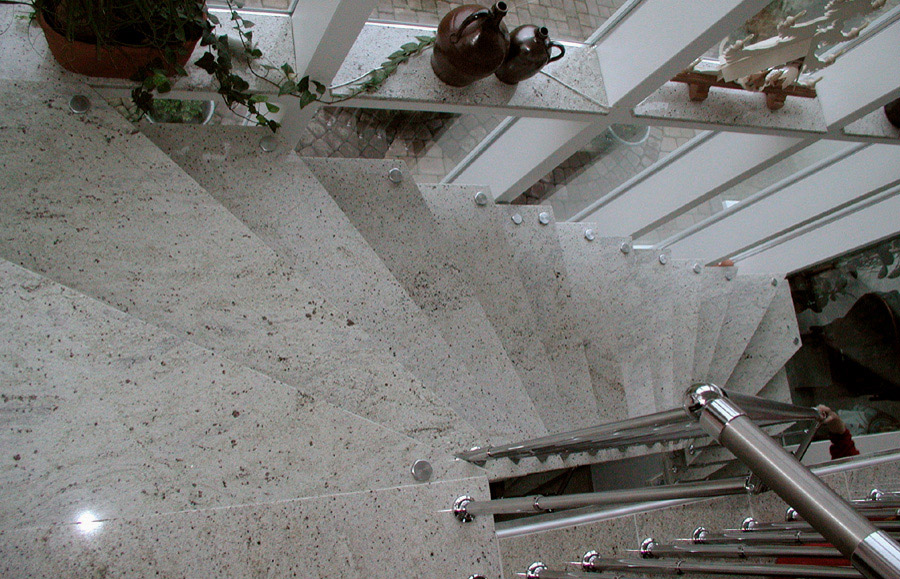 Kashmir White Granite Stairs