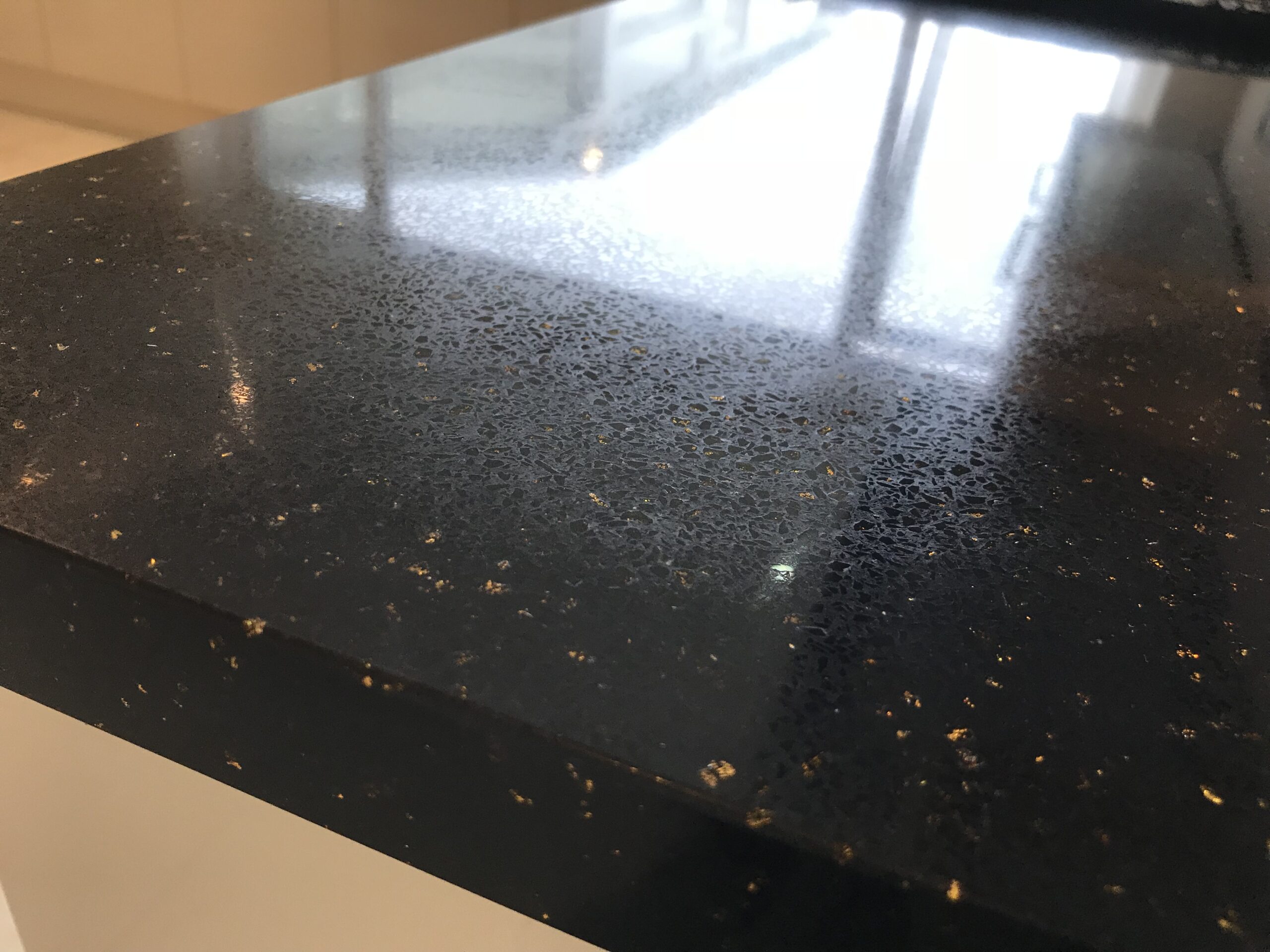Gold Crystal Quartz kitchen close up 2